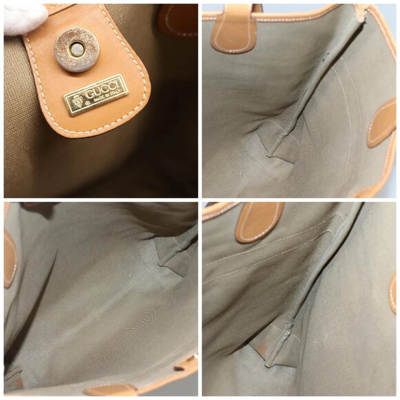 GUCCI Micro GG Supreme Web Sherry Line Bag PVC Beige Gold Auth ep9489 - Picture 15 of 16